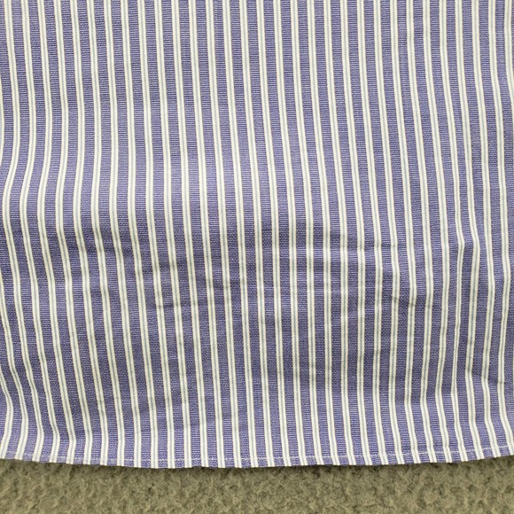 Banana Republic Shirt Mens XL 17-17 1/2 Purple Striped Button Up Long Sleeve - Picture 5 of 14